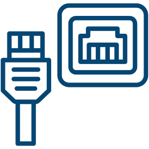 ethernet cable and plug icon