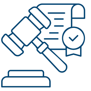 gavel and legal doc icon